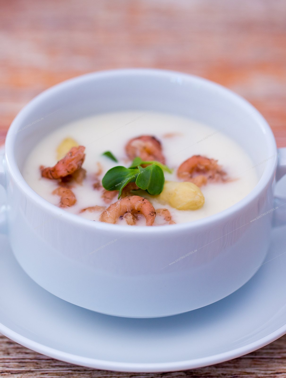 Spargelcremesuppe mit Nordeekrabben - Suppen & Eintöpfe mit Meeresfrüchten